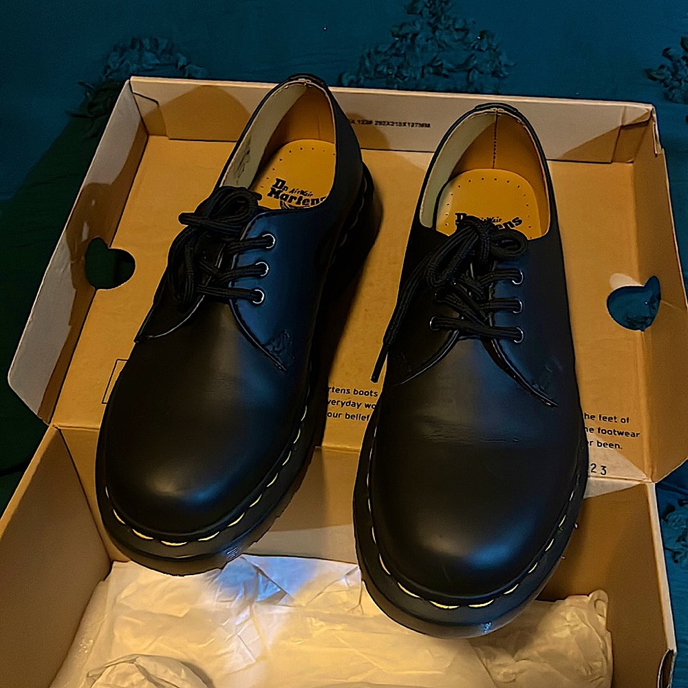 Dr. Marten 1461 Nappa leather Black oxford shoes Size 5 NWT